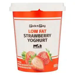Pick n Pay Liquor PnP Low Fat Strawberry Yoghurt 500g offer