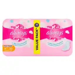 Pick n Pay Liquor Always Maxi Cotton Long Pads 20 Pack offer