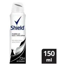 Pick n Pay Liquor Shield Women Invisible Black & White Antiperspirant Deodorant Body Spray 150ml offer