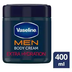 Pick n Pay Liquor Vaseline Men Extra Hydration Moisturizing Body Cream for Very Dry Skin 400ml offer