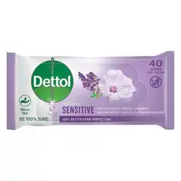 Pick n Pay Liquor Dettol Person Care Wet Wipes Sensitive 40 Wipes offer