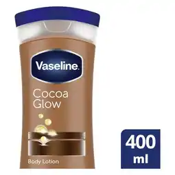 Pick n Pay Liquor Vaseline Intensive Care Cocoa Glow Moisturizing Body Lotion for Dry Skin 400ml offer
