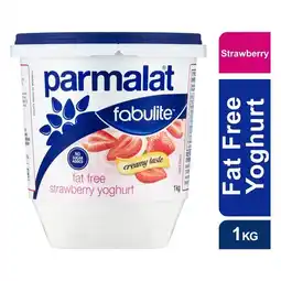 Pick n Pay Liquor Fabulite Fat Free Strawberry Fruit Yoghurt 1kg offer