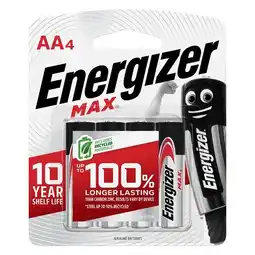 Pick n Pay Liquor Energizer Max AA Batteries 4 Pack offer