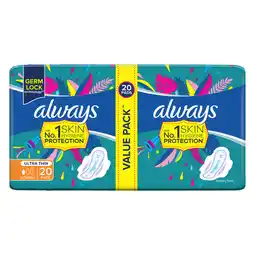 Pick n Pay Liquor Always Normal Ultra Thin Sanitary Pads 20 Pack offer