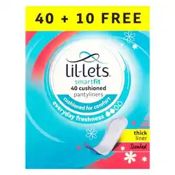 Pick n Pay Liquor Lil-lets Smartfit Scented Thick Cushioned Pantyliners 50 Pack offer