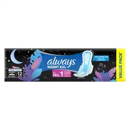Pick n Pay Liquor Always Dreamzzz XXL Night Stain Protection Maxi Thick Pads 12 Pack offer