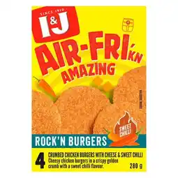 Pick n Pay Liquor I&J Air-Fri'kn Amazing Rock'n Sweet Chilli Burgers 280g offer