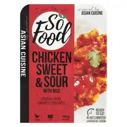 Pick n Pay Liquor So Food Chicken Sweet & Sour With Rice 330g offer