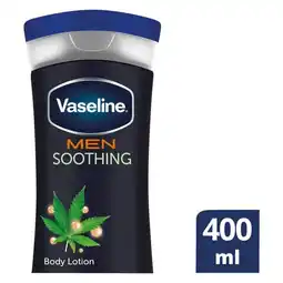 Pick n Pay Liquor Vaseline Men Hemp Seed Oil Soothing Body Lotion for Sensitive Skin 400ml offer