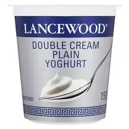 Pick n Pay Liquor Lancewood Double Cream Plain Yoghurt 150g offer