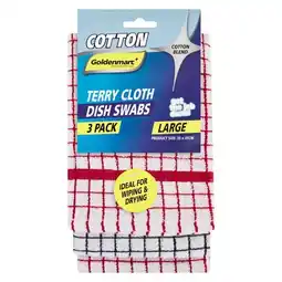 Pick n Pay Liquor Goldenmarc Assorted Terry Cloth Dish Swabs 3 Pack offer