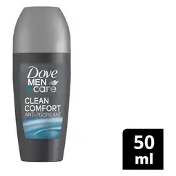Pick n Pay Liquor Dove Men + Care Clean Comfort Antiperspirant Roll On Deodorant 50ml offer