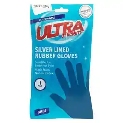 Pick n Pay Liquor PnP Ultra Silver Lined Rubber Gloves Large offer