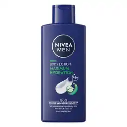 Pick n Pay Liquor Nivea For Men Max Hydration Body Lotion 400ml offer