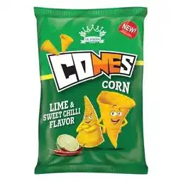 Pick n Pay Liquor AK Foods Cones Lime & Sweet Chilli Corn Chips 100g offer