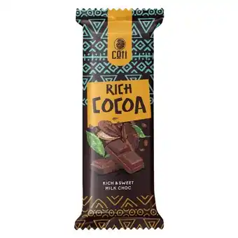 Pick n Pay Liquor Coti Rich Cocoa Milk Chocolate Slab 80g offer