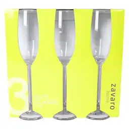 Pick n Pay Liquor Zavaro Home Champagne Glass 410ml 3 Pack offer