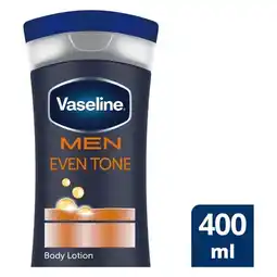 Pick n Pay Liquor Vaseline Men Even Tone Moisturizing Body Lotion for All Skin Types 400ml offer