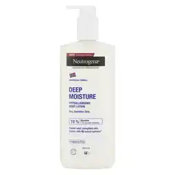 Pick n Pay Liquor Neutrogena Deep Moisture Hypoallergenic Body Lotion 400ml offer