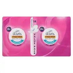 Pick n Pay Liquor Lil-lets Unscented Super Maxi Thick Pads With Wings 16 Pack offer
