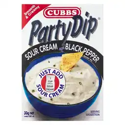 Pick n Pay Liquor Cubbs Sour Cream & Black Pepper Dip 30g offer