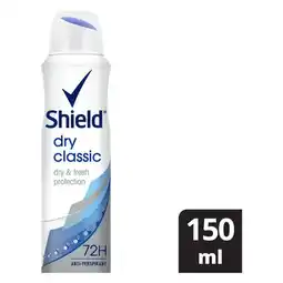 Pick n Pay Liquor Shield Women Dry Classic Antiperspirant Deodorant Body Spray 150ml offer