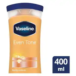 Pick n Pay Liquor Vaseline Intensive Care Even Tone Moisturizing Body Lotion for All Skin Types 400ml offer