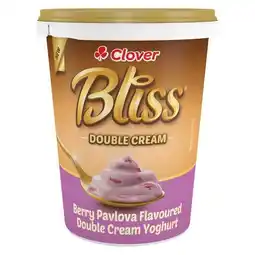 Pick n Pay Liquor Clover Bliss Berry Pavlova Flavoured Double Cream Yoghurt 500g offer