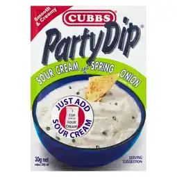 Pick n Pay Liquor Cubbs Sour Cream & Spring Onion Dip 30g offer