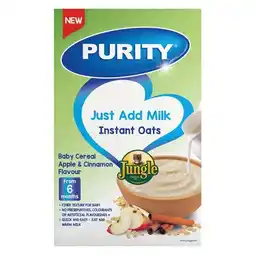 Pick n Pay Liquor Purity Baby Instant oats Apple & Cinnamo Oats 6+ Months 500g offer