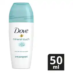 Pick n Pay Liquor Dove Mineral Touch Antiperspirant Roll-On Deodorant 50ml offer