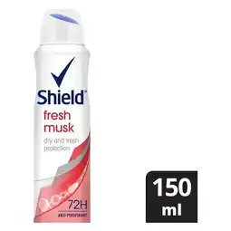 Pick n Pay Liquor Shield Women Fresh Musk Antiperspirant Deodorant Body Spray 150ml offer