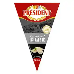 Pick n Pay Liquor President Creamy Brie Cheese Wedge 125g offer