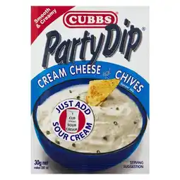 Pick n Pay Liquor Cubbs Cheese & Chives Dip 30g offer
