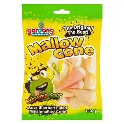 Pick n Pay Liquor Gordons Sweets Sour Sherbert Marshmallow Cone 100g offer