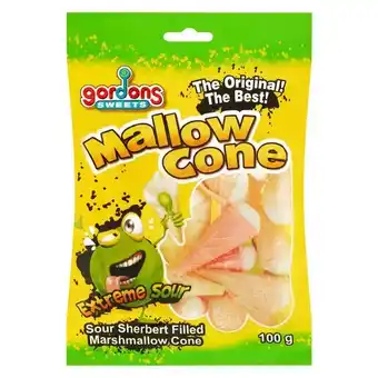 Pick n Pay Liquor Gordons Sweets Sour Sherbert Marshmallow Cone 100g offer