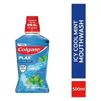 Pick n Pay Liquor Plax Mouthwash Icy Cool Mint 500ml offer