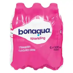 Pick n Pay Liquor Bonaqua Strawberry Flavoured Sparkling Water 6 x 500ml offer