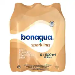 Pick n Pay Liquor Bonaqua Litchi Flavoured Sparkling Water 500ml x 6 offer
