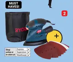 Builders Warehouse RYOBI 130W Mouse Sander offer