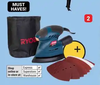 Builders Warehouse RYOBI 130W Mouse Sander offer