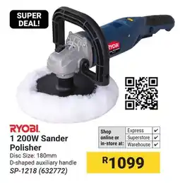 Builders Warehouse RYOBI 1 200W Sander Polisher offer