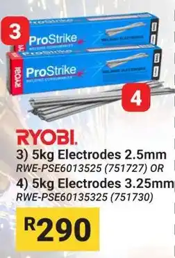 Builders Warehouse RYOBI Electrodes offer