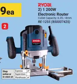 Builders Warehouse RYOBI 1200W Electronic Router offer