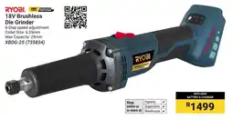 Builders Warehouse RYOBI 18V Brushless Die Grinder offer