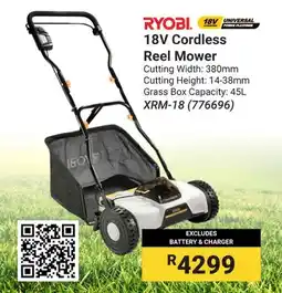 Builders Warehouse RYOBI 18V Cordless Reel Mower offer