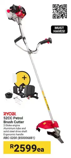Builders Warehouse RYOBI 52CC Petrol Brush Cutter offer