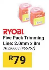 Builders Warehouse RYOBI Five Pack Trimming Line offer