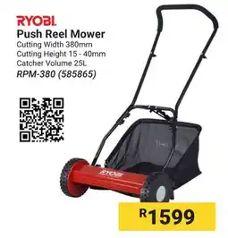 Builders Warehouse RYOBI Push Reel Mower offer